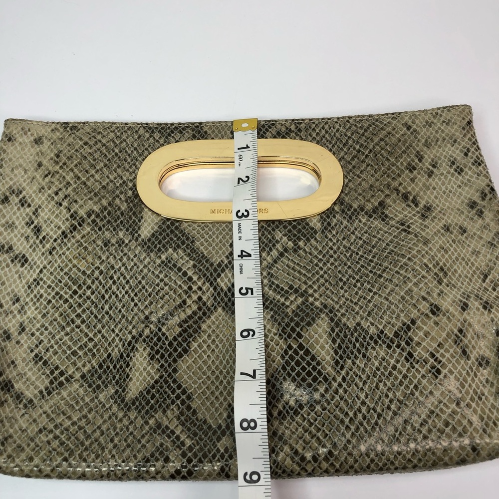 Michael Michael Kors Beige Python Embossed Leathe… - image 7